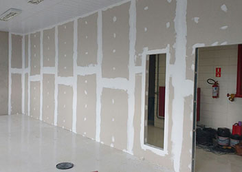 Divisória de drywall da HF Divisórias